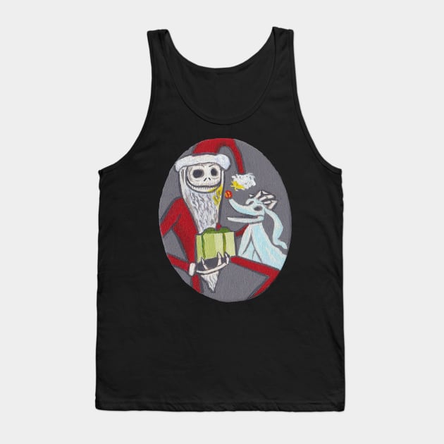 Jack Skellington and Zero Tank Top by tesiamarieart